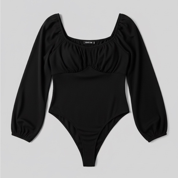SHEIN Tops - Black  Bodysuit in size XXL with‎ long sleeves by SHEIN